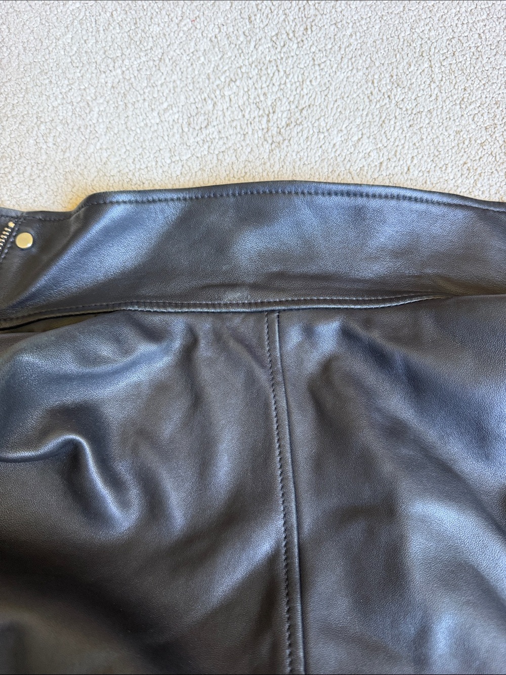 Babaton Black Leather Zip Jacket XXS - Picture 5 of 5